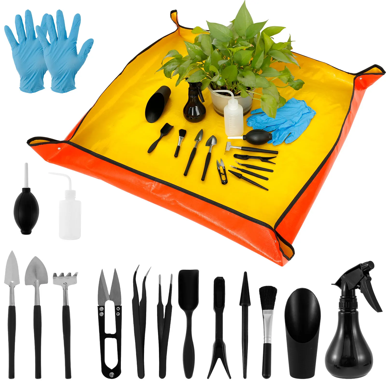 Bonsai Garden Miniature - 13/16Pcs 정원 즙이 많은 식물 도구