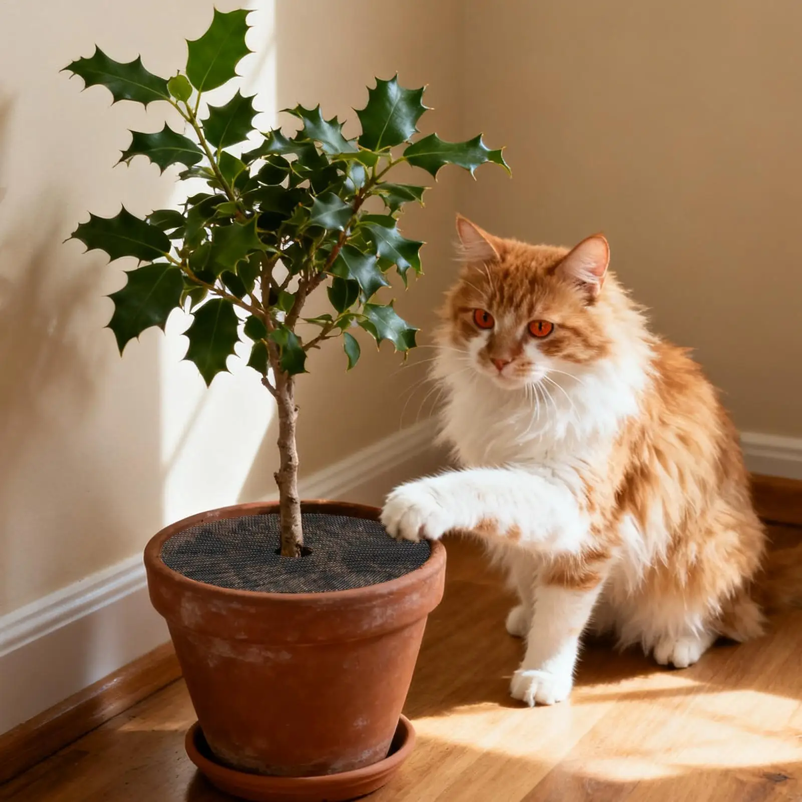 Bonsai Garden Indoor - 고양이로부터 식물을 보호하는 실내용 식물 보호망,