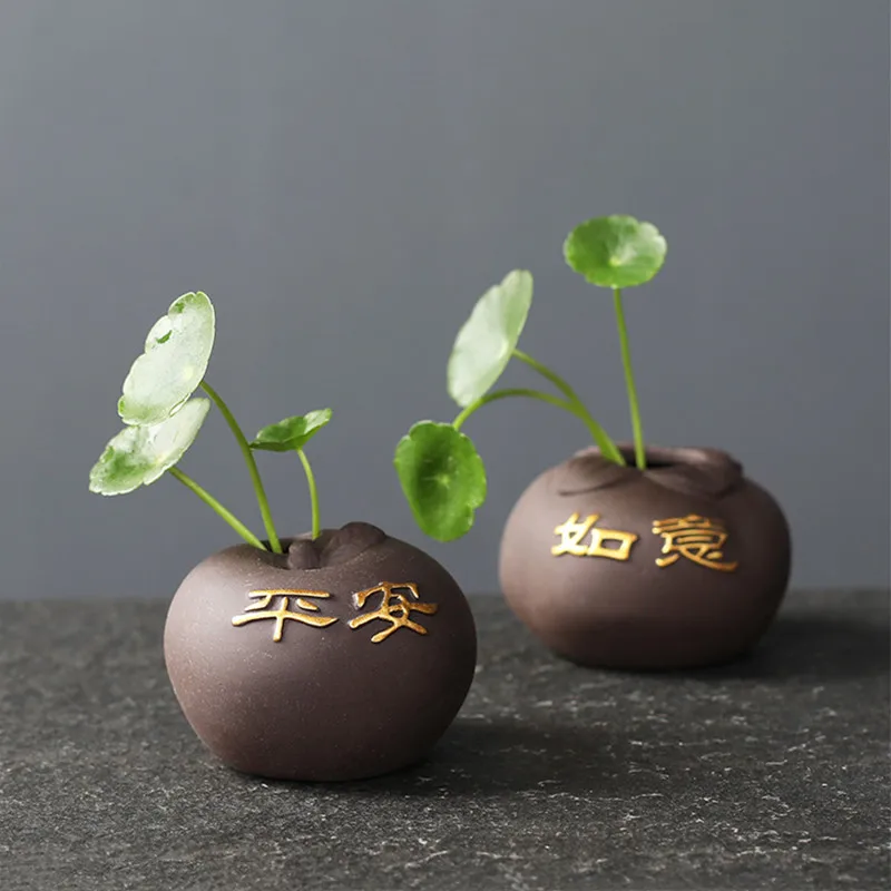 크리 에이 티브 보라색 점토 차 애완 동물 손가락 집  - Bonsai Garden Ornaments 리뷰 및 가격
