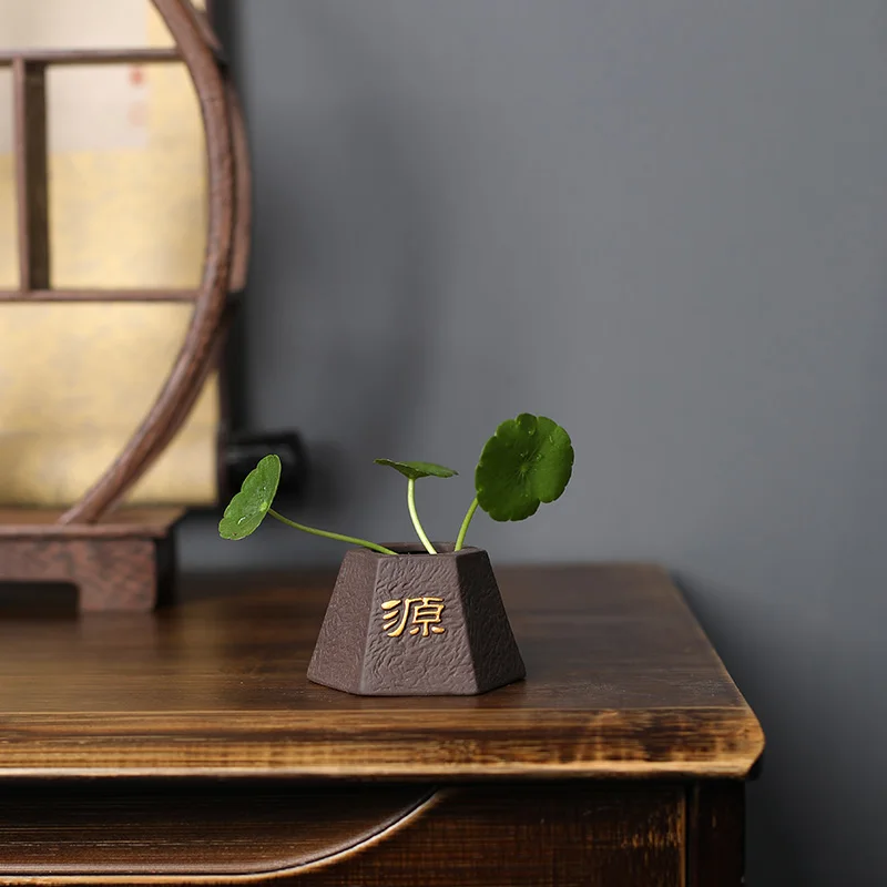 크리 에이 티브 보라색 점토 차 애완 동물 손가락 집  - Bonsai Garden Ornaments 리뷰 및 가격