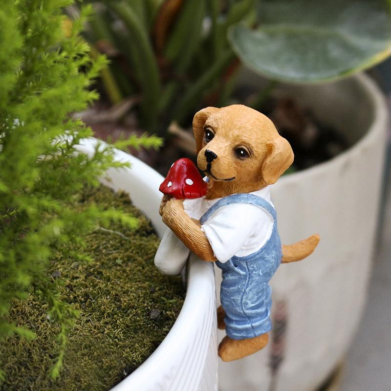 귀여운 강아지 모양 화분 걸이 장식품, 꽃병 장식, 레 - Bonsai Garden Ornaments 리뷰 및 가격